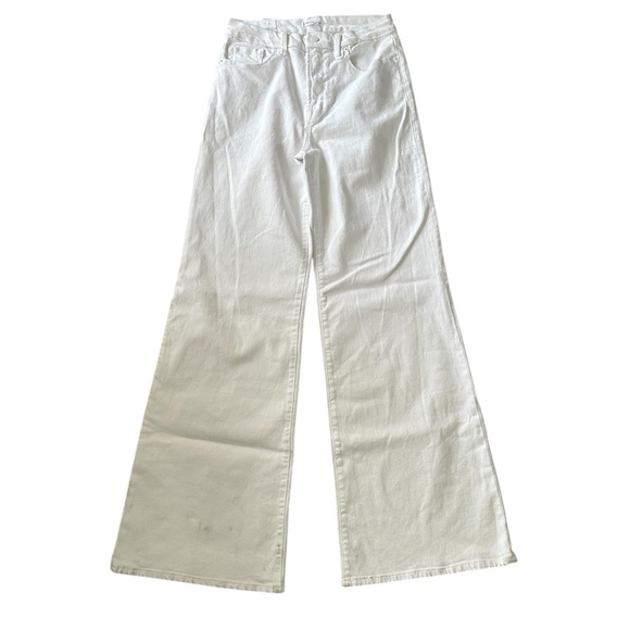 NWT Good American Good Waist Palazzo Wide Leg Jeans White Size 29 High Waist - Picture 2 of 12